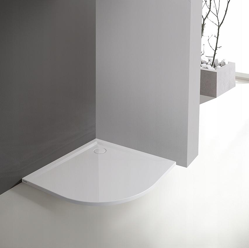 Brodzik min półokrągły SANPLAST Space Mineral BP-M/SPACE 80x80x1,5 biały