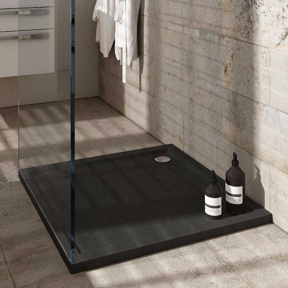 SCHEDPOL Brodzik akrylowy Caspar New Standard Plus Black Stone 90x90x4,5
