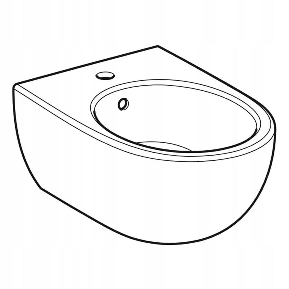 Bidet wiszący Selnova B36 cm, H26 cm, T53 cm, ukryte mocowania, z przelewem
