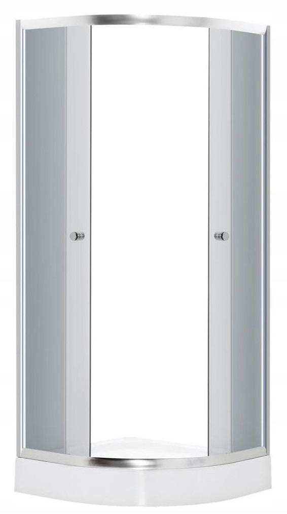 INVENA KABINA NATR.PÓŁOK.VITORIA 80X80 PR.CHROM SZK. GRAFIT
