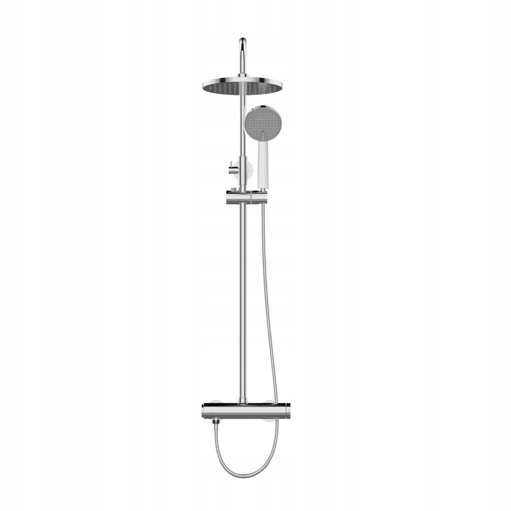 INVENA DESZCZOWNIA Z BATERIĄ NATRYSKOWĄ KALITEA INVENA TREND CHROM