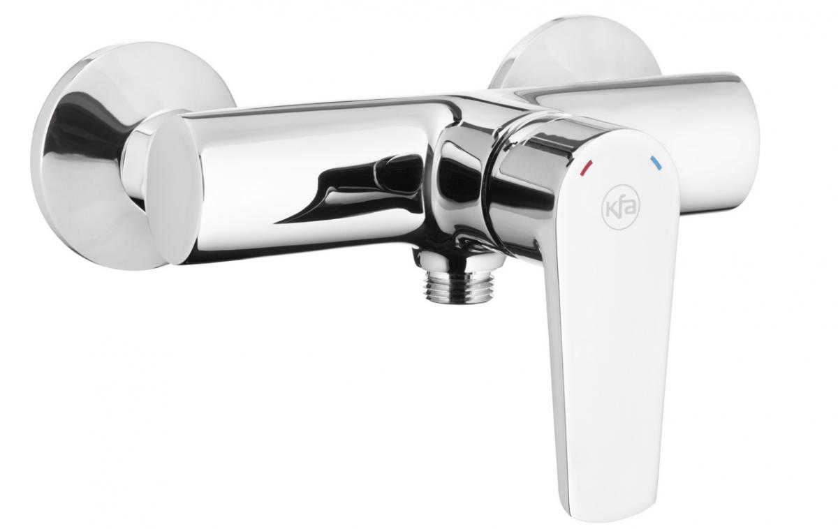 Bateria natryskowa ścienna ARMATURA KRAKÓW SELEN 1-uchwyt. 2-otworowa chrom