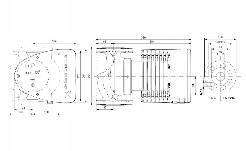 Pompa obiegowa GRUNDFOS Magna1 F 250 40-120 230V PN6/10 48h