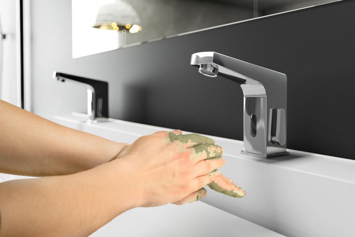 DEANTE Bateria umywalkowa chrom sensor stojąca z regulacją temperatury