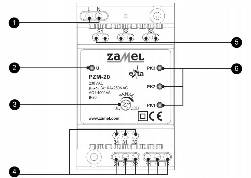 ZAMEL Przekaźnik zalania 3-poziomowy PZM-20