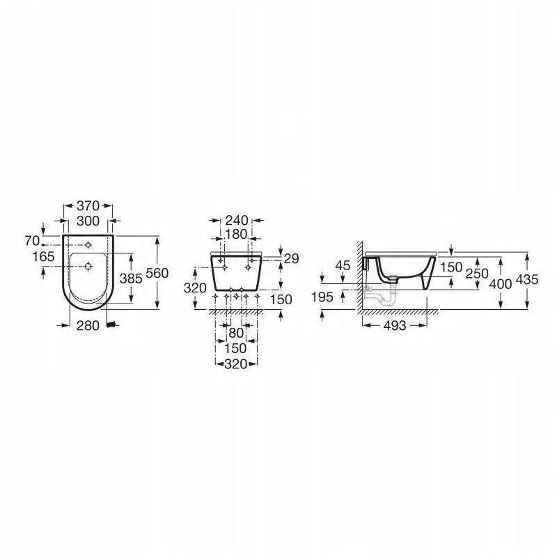 Bidet wiszący INSPIRA ROUND ROCA//5