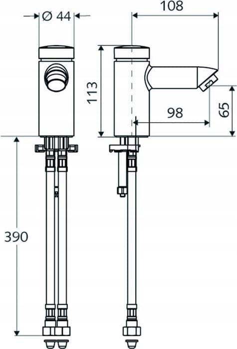 SCHELL Bateria umywalkowa SAMOZAMYKAJĄCA Schell PETIT SC-M 1 / 2 CHROM