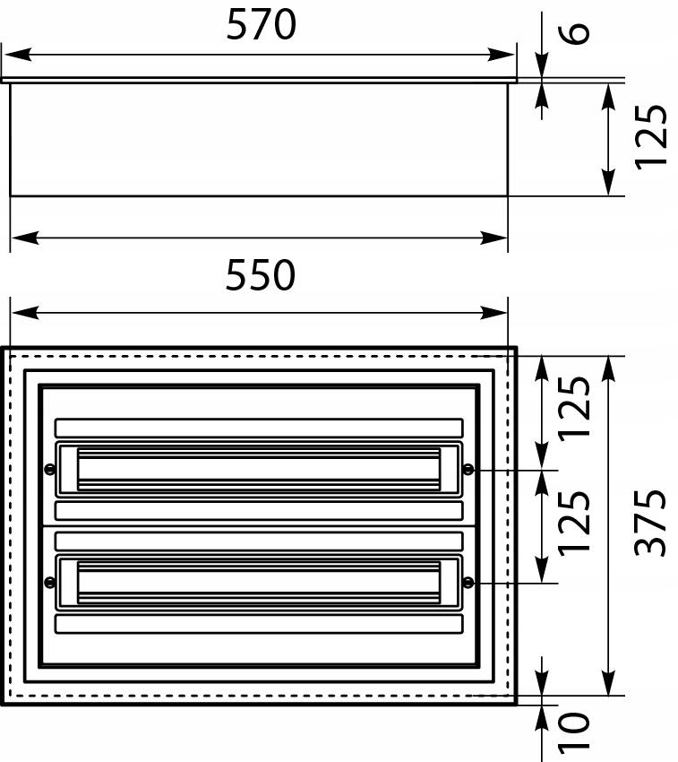 Rozdzielnica podtynkowa 2x24 moduły IP54 DARP-48 QUITELINE