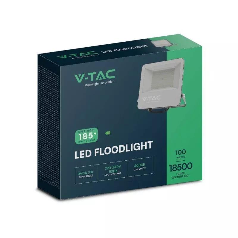 V-TAC Projektor LED V-TAC 100W 185Lm/W czarny VT-44105 4000K 18500lm