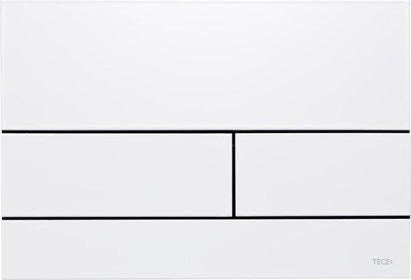 Przycisk spłukujący TECE square II podwójny do WC z metalu biały 220x150x3