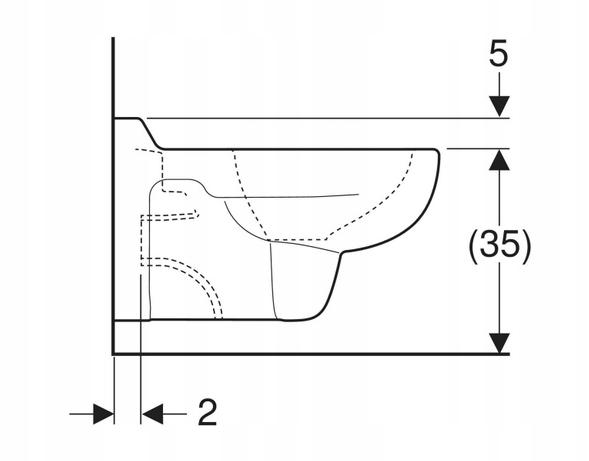 Miska lejowa Geberit Bambini DZIECIĘCA poziomy 48h