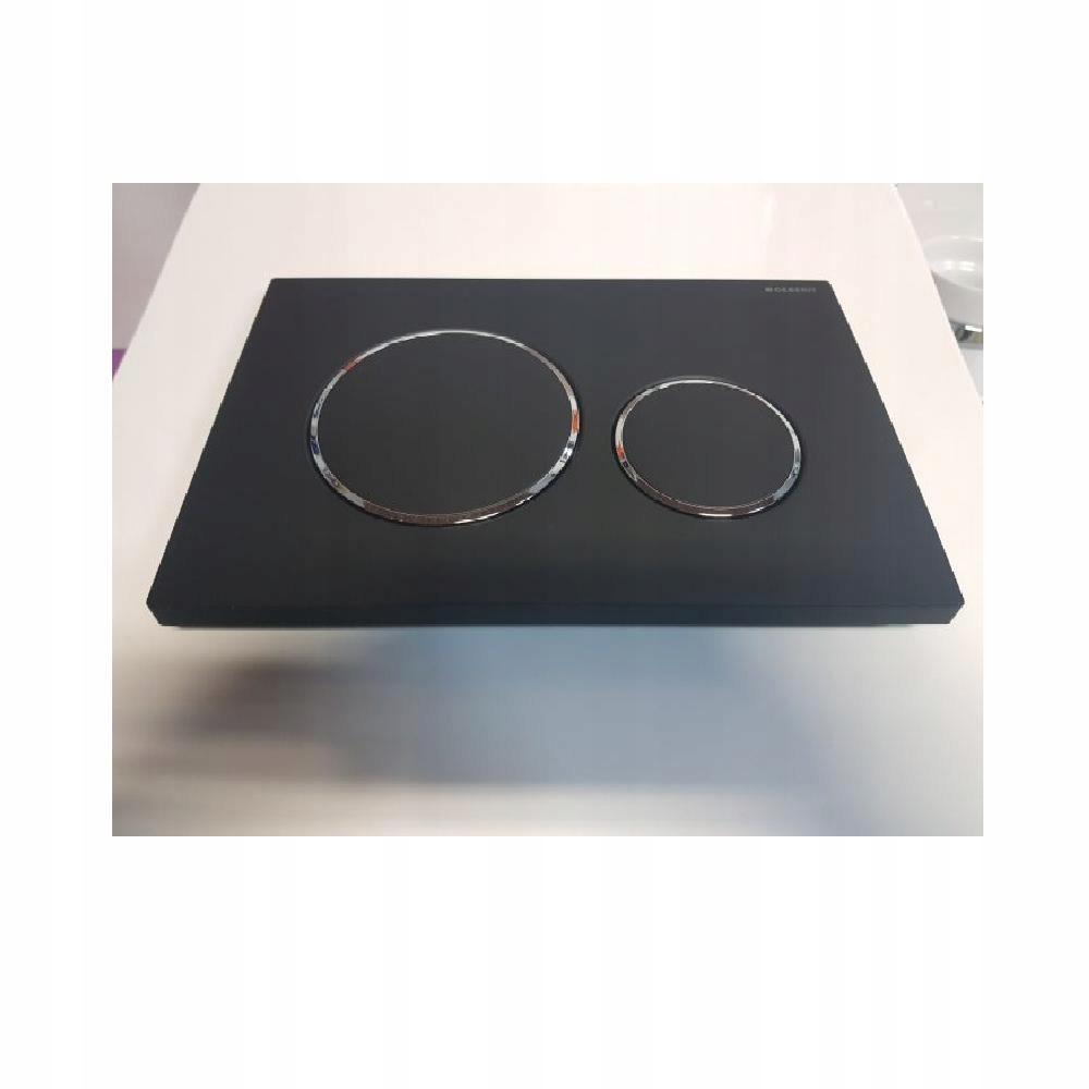 Przycisk uruchamiający GEBERIT Sigma20 okrągły przedni czarny mat /chrom bł