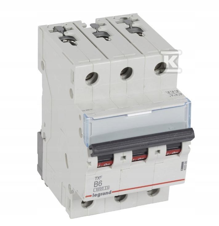 LEGRAND Wyłącznik nadprądowy S 303 3P B 6A 6000A TX3