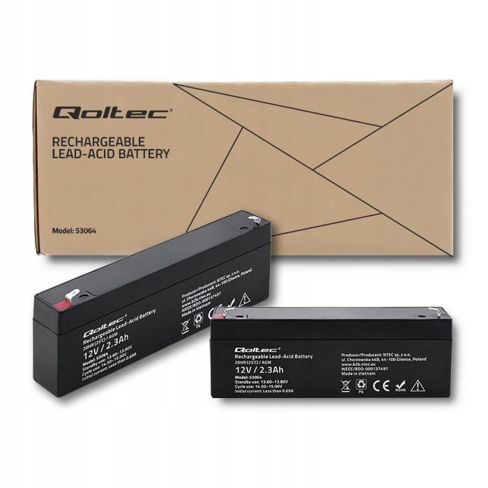 QOLTEC Akumulator AGM 12V 2.3Ah max. 34.5A