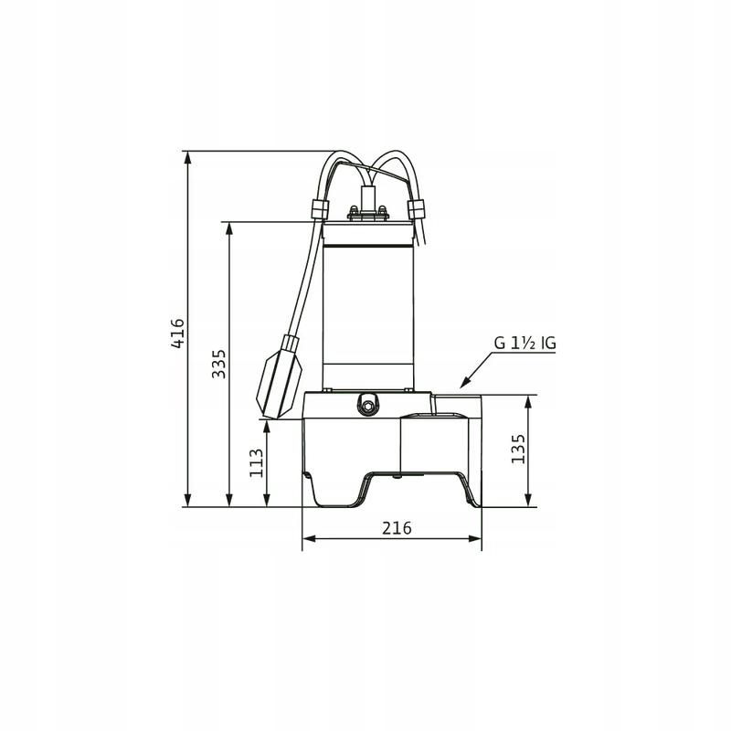 Pompa zatapialna WILO do wody brudnej Rexa MINI3-V04.11/M06-523/A-10M 48h