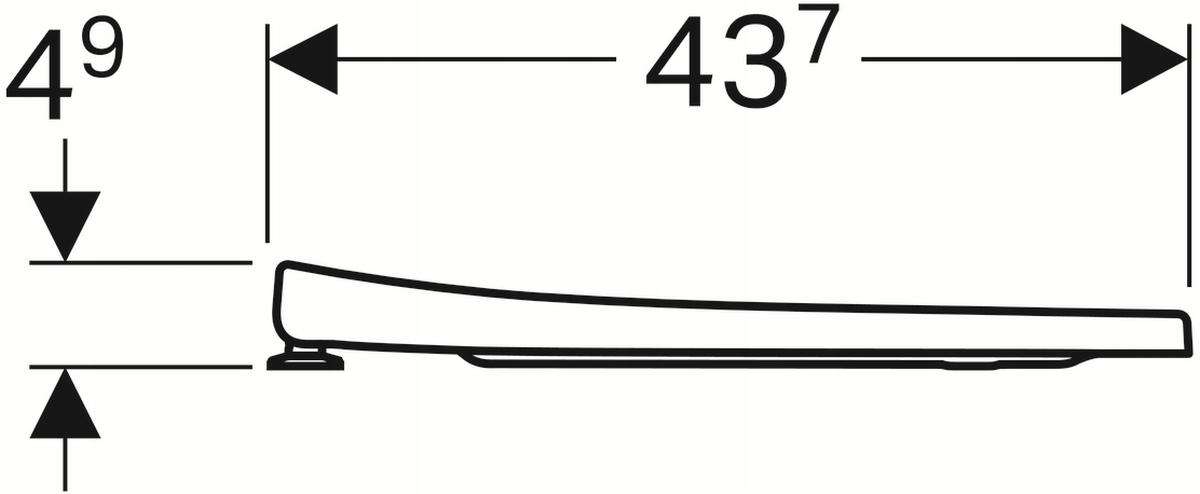 GEBERIT Deska sedesowa Acanto, wolnoopadająca
