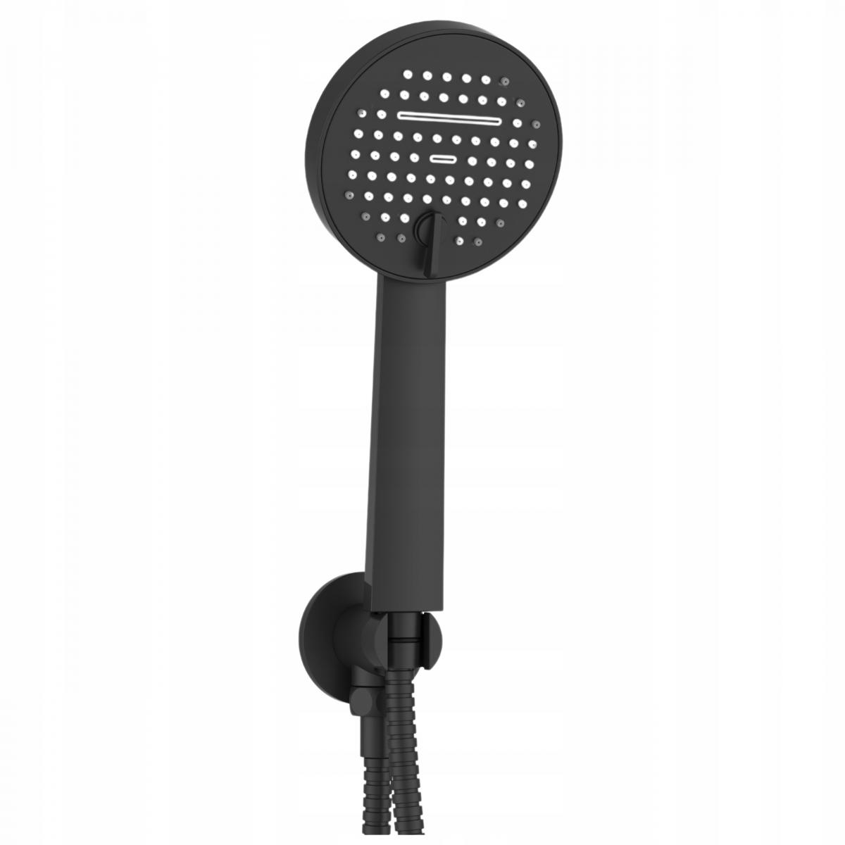 INVENA ZESTAW PODTYNKOWY Z BATERIĄ PODTYNKOWĄ 2F KALITEA TREND CZARNY