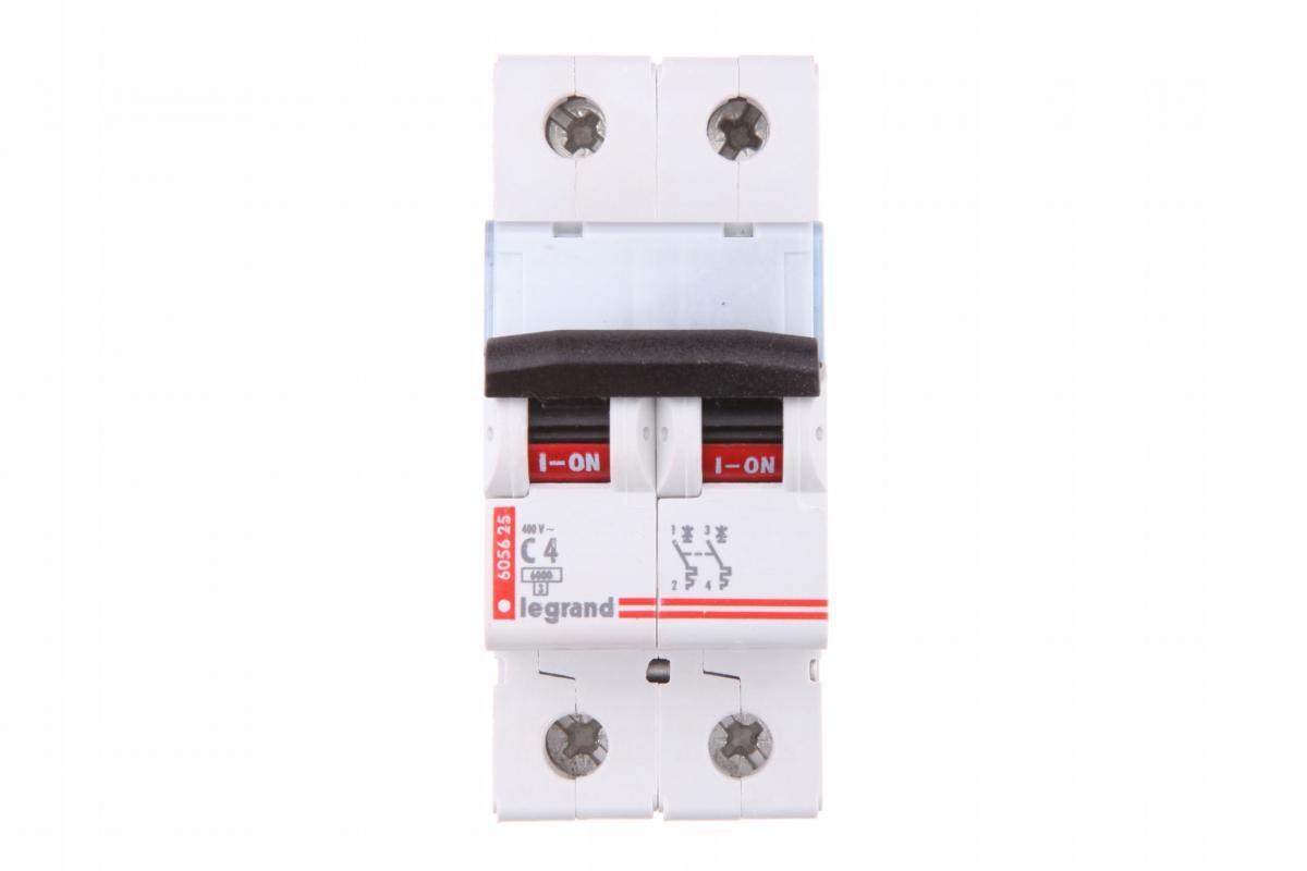 LEGRAND Wyłącznik nadprądowy S 302 2P C 4A 6000A TX3