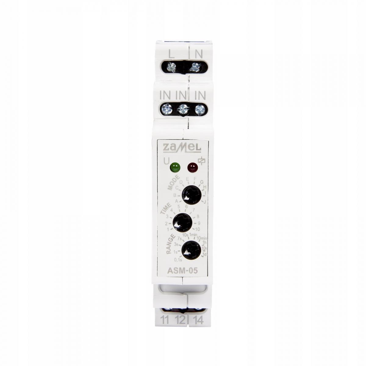 ZAMEL Cyfrowy wielofunkcyjny automat schodowy, 230V AC, 16A ASM-05