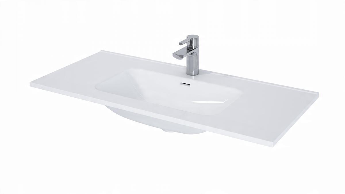 Umywalka SKAPPA 100 (101x46cm) Ceramiczna z otw. Biała ELITA