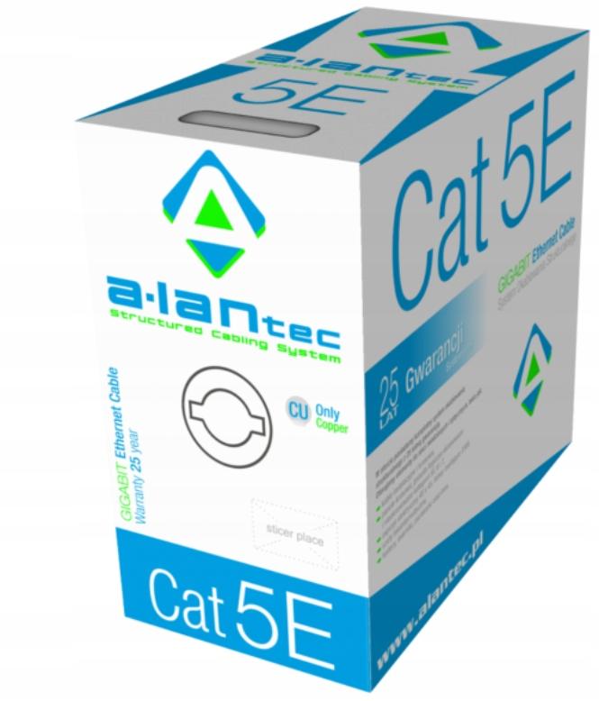 A-LAN Przewód komputerowy ALANTEC UTP GIGABIT kabel 4x2x24AWG kat.5e LSOH