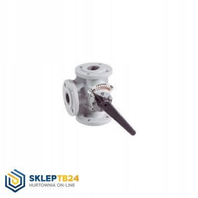 Zawór 3-drogowy mieszający, kołnierzowy, przelot prosty, DN 80, PN6, kv=100