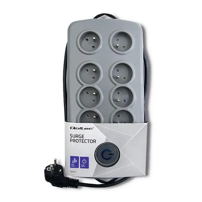 QOLTEC Listwa antyprzepięciowa Quick Switch 8 gniazd 2.5m