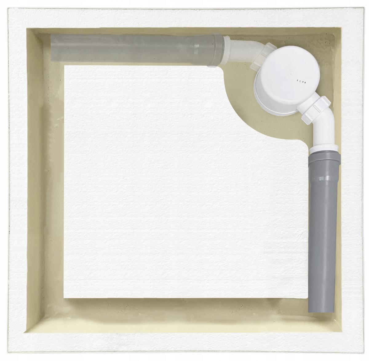 Brodzik akryl STABILSOUND kwadratowy 80x80x26 cm SCHEDPOL GRAWELLO