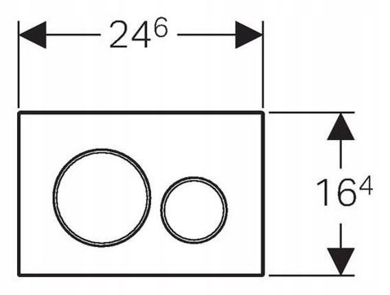 Przycisk uruchamiający GEBERIT Sigma20 okrągły przedni czarny mat /chrom bł