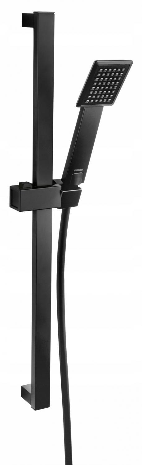 FERRO Zestaw natryskowy przesuwny SINUS 1-funkcyjny, czarny