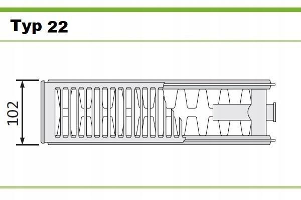Grzejnik stalowy PURMO CV22 400x1000 DOLNY V 22 48h