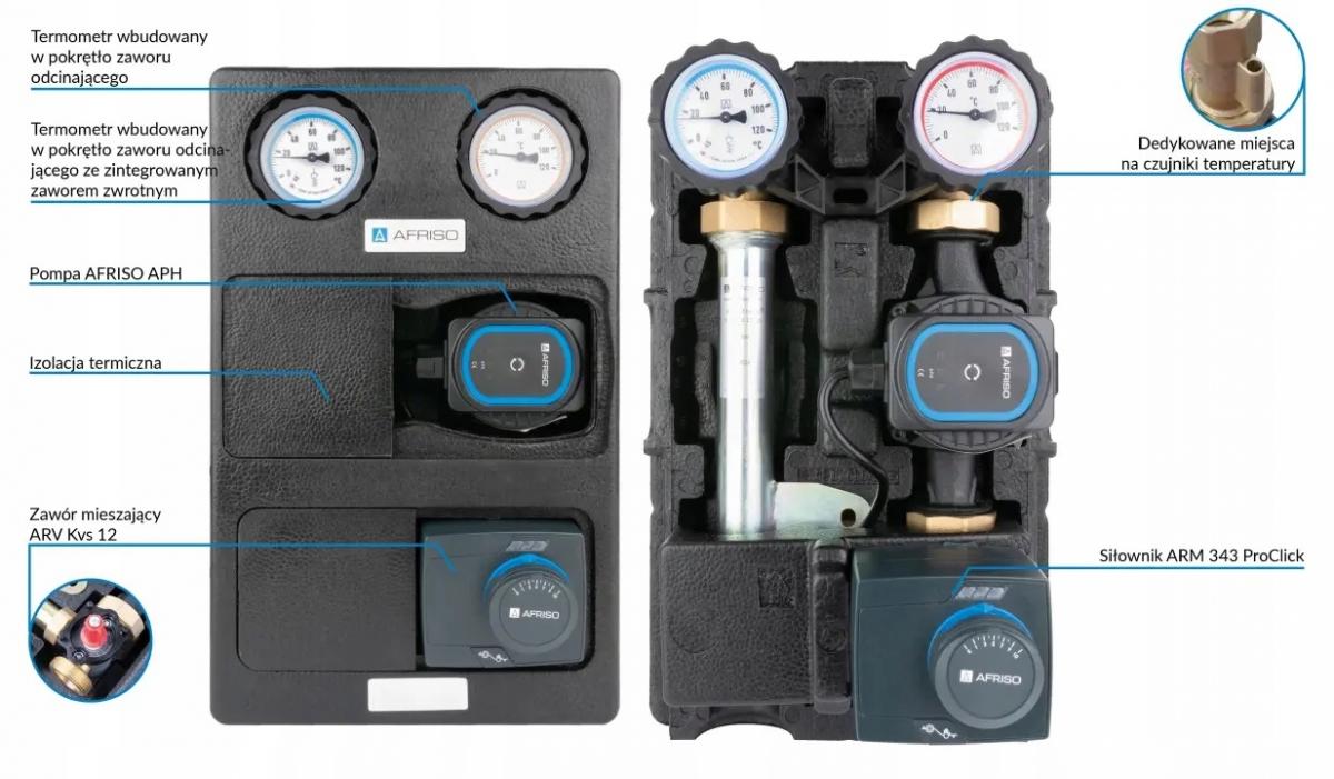 AFRISO Grupa pompowa APH KSV 3 obiegi z mieszaczem bez mieszacza PrimoTherm
