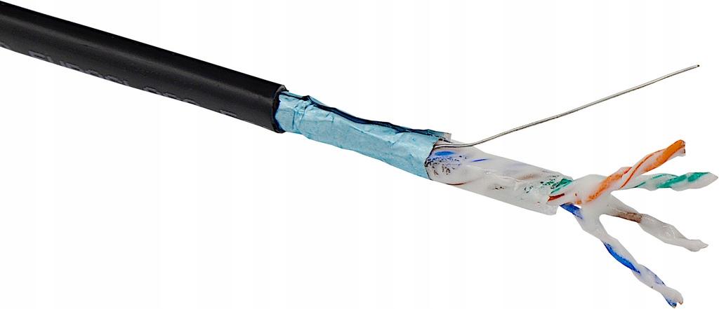 Przewód komputerowy ALANTEC FTP kabel 4x2x24AWG OUTDOOR ŻELOWANY kat.5e