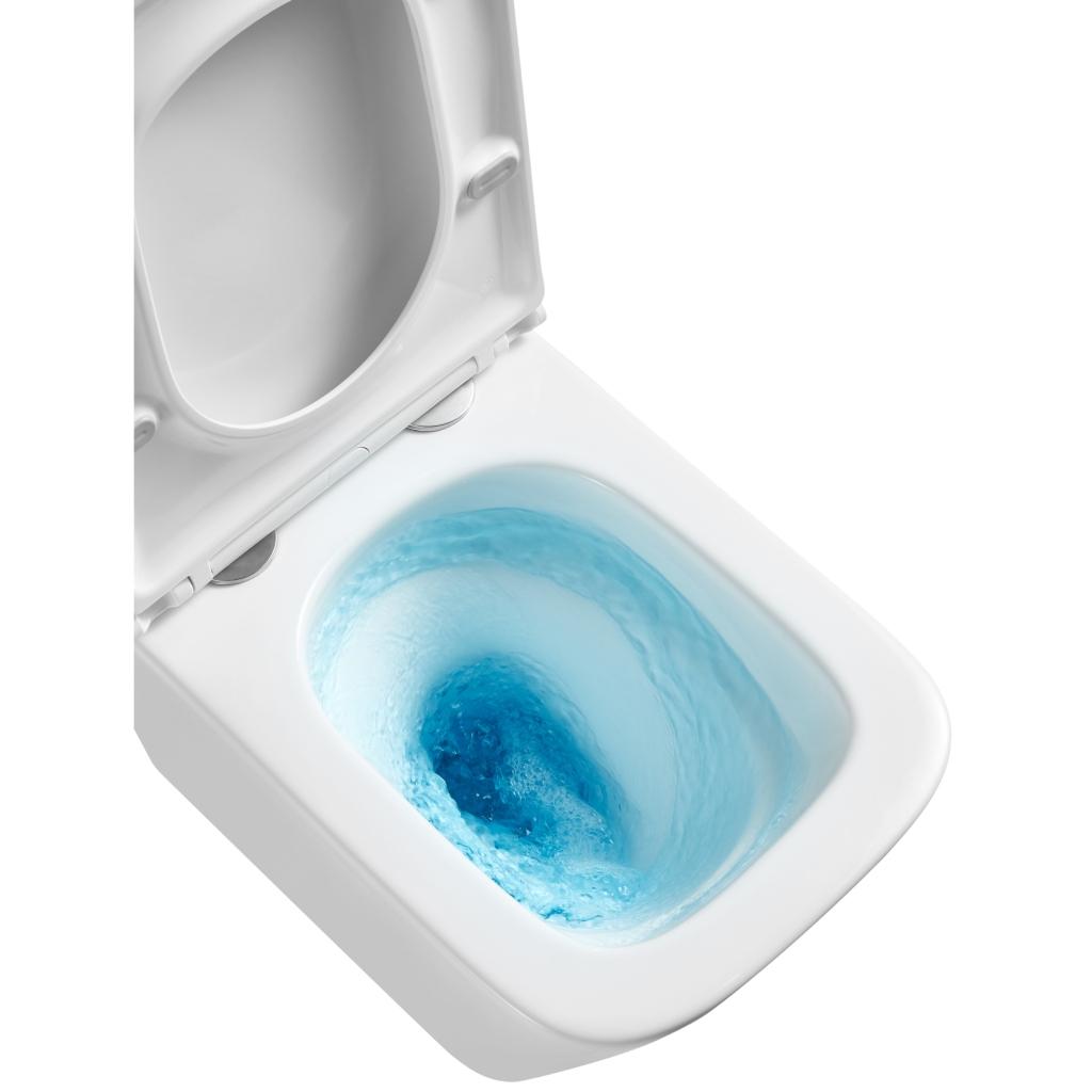 INVENA MISKA WC PODWIESZANA QFS, FLORINA KWADRATOWA, Z DESKĄ WOLNOOPADAJĄCĄ