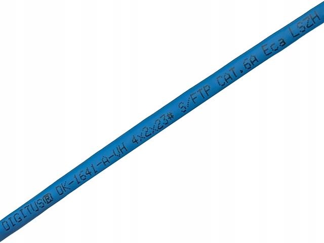 Kabel S/FTP kat. 6A 500m (szpula) LS0H drut niebieski CPR: Eca