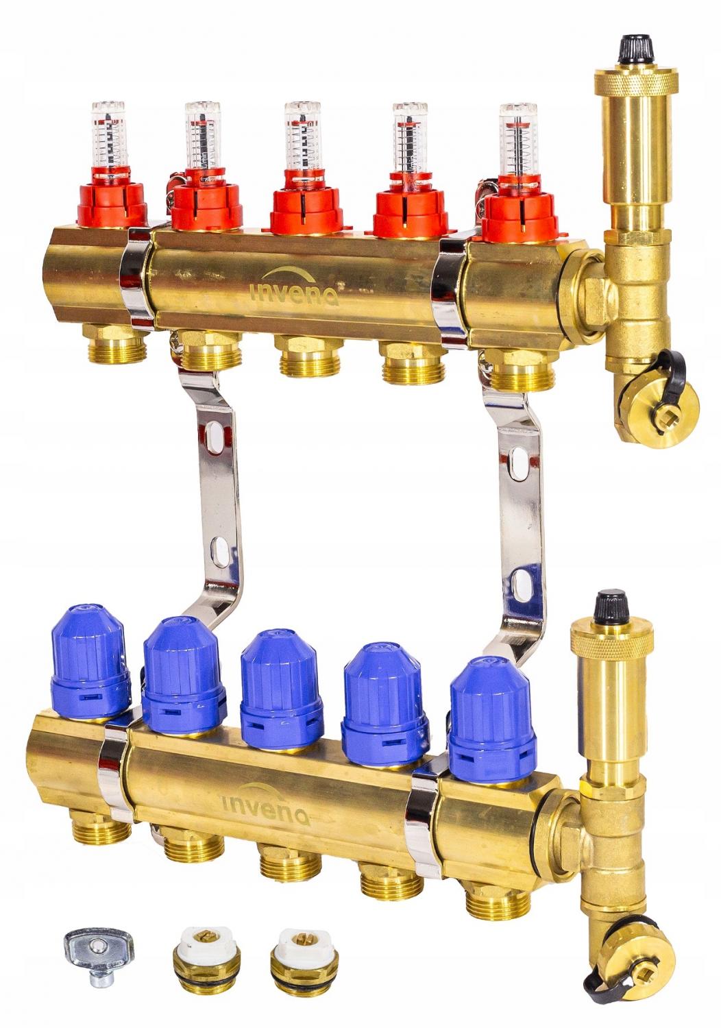 ROZDZIELACZ MOSIĘŻNY OGRZEWANIA PODŁOGOWEGO PLUS 5-OBIEGOWY INVENA