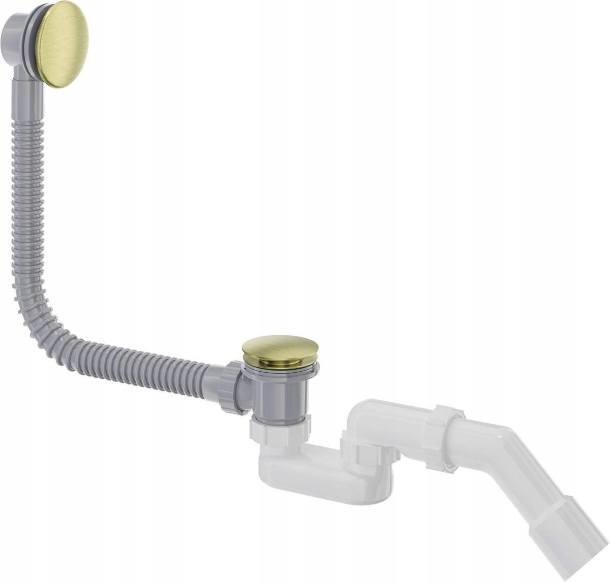 DEANTE Syfon do wanny click-clack, złoto szczotkowane