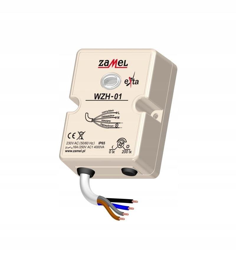 ZAMEL Wyłącznik zmierzchowy natynkowy z sondą 230V AC IP65 TYP: WZH-01