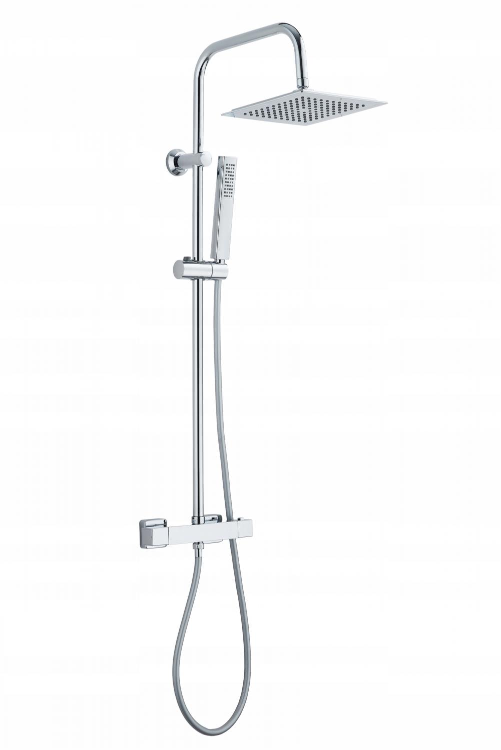 INVENA DESZCZOWNIA Z BATERIĄ TERMOSTATYCZNĄ SVART CHROM