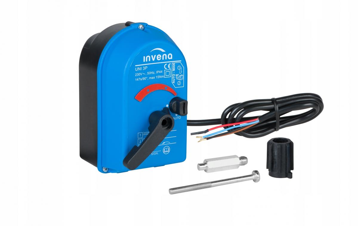 Siłownik INVENA do zaworu mieszającego 3-drogowego i 4-drogowego