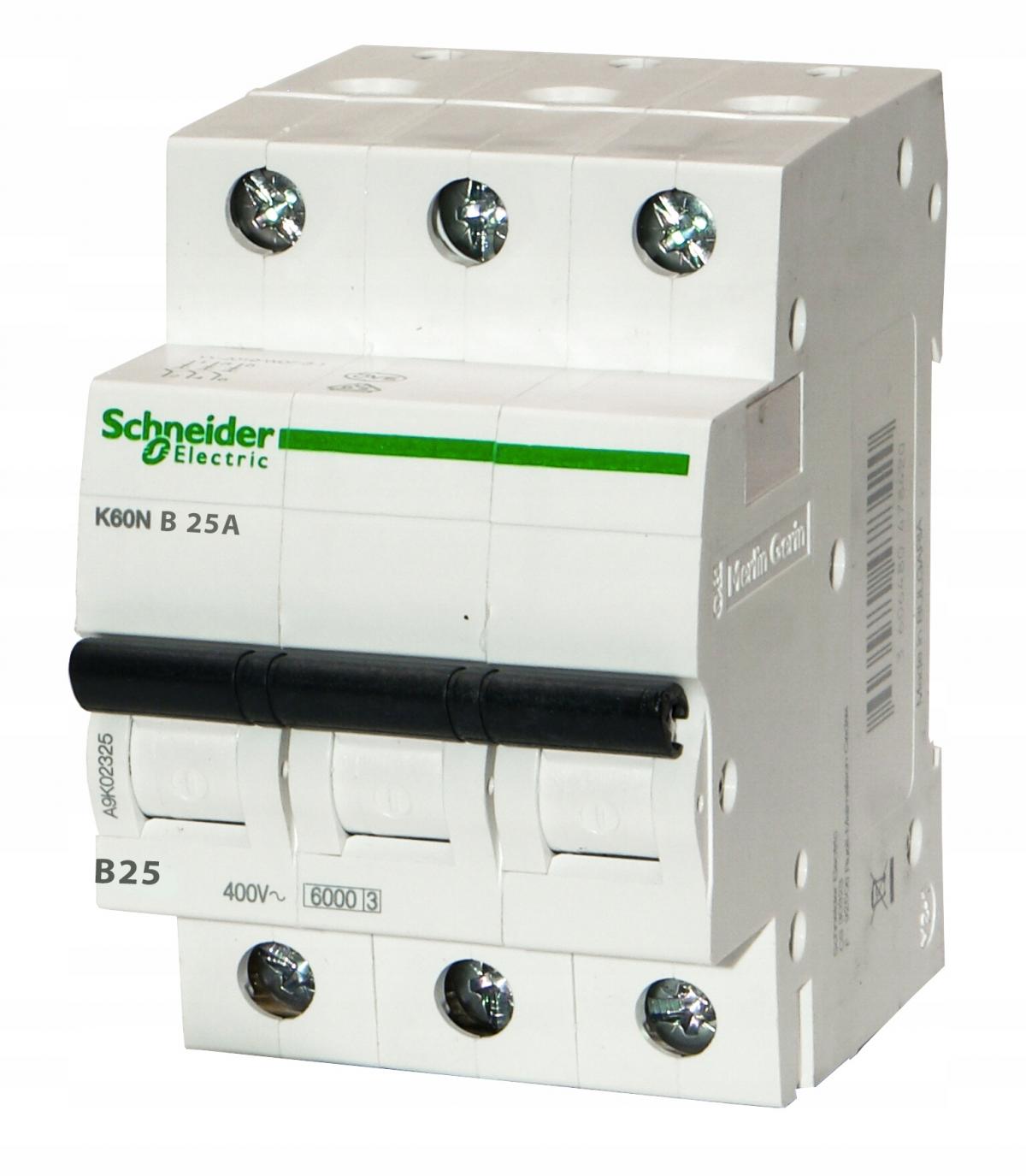 SCHNEIDER ELECTRIC Wyłącznik nadprądowy K60N-B25-3 B 25A 3-biegunowy