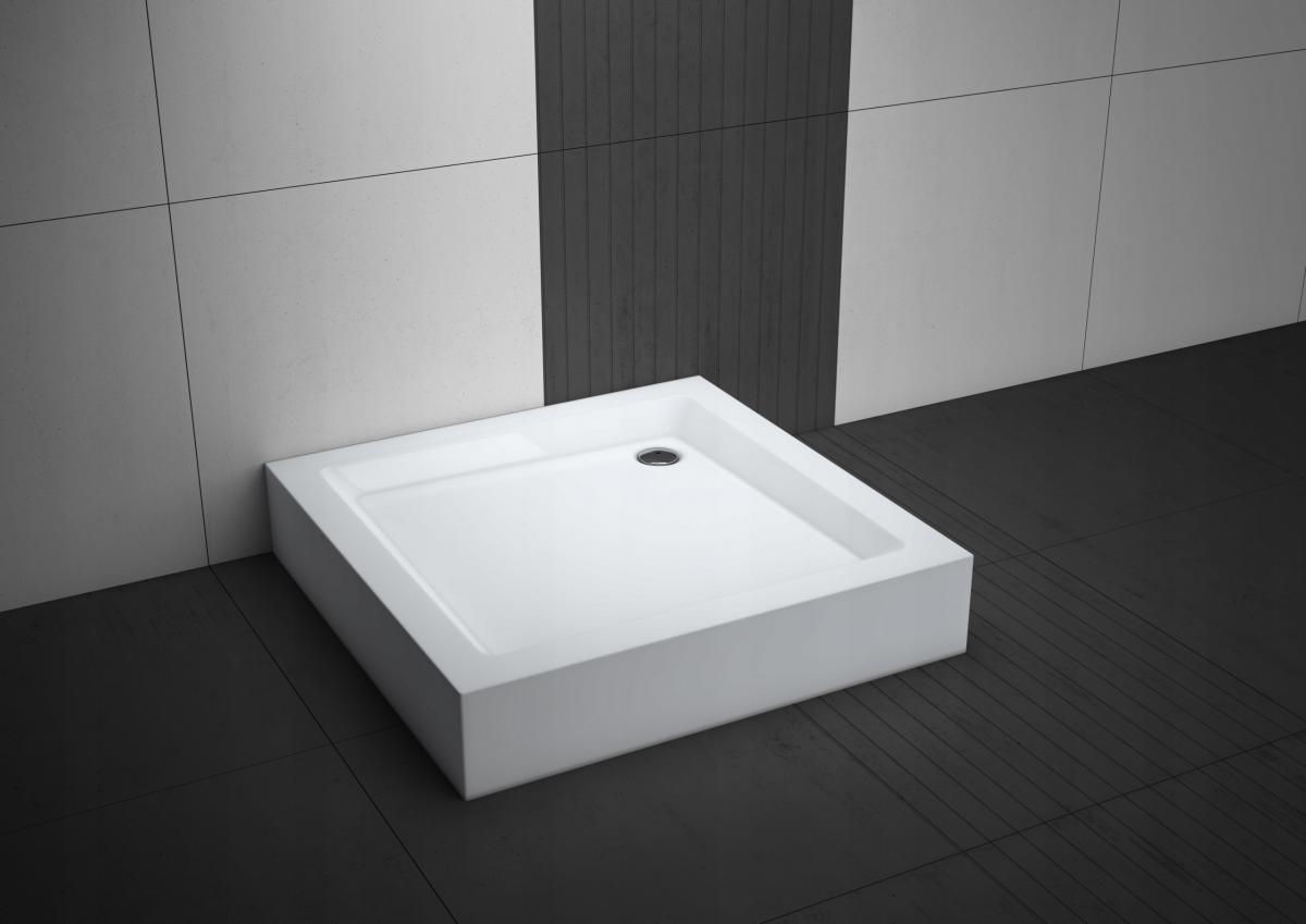 Brodzik akryl STABILSOUND kwadratowy 90x90x17 cm SCHEDPOL GRANDO PLUS