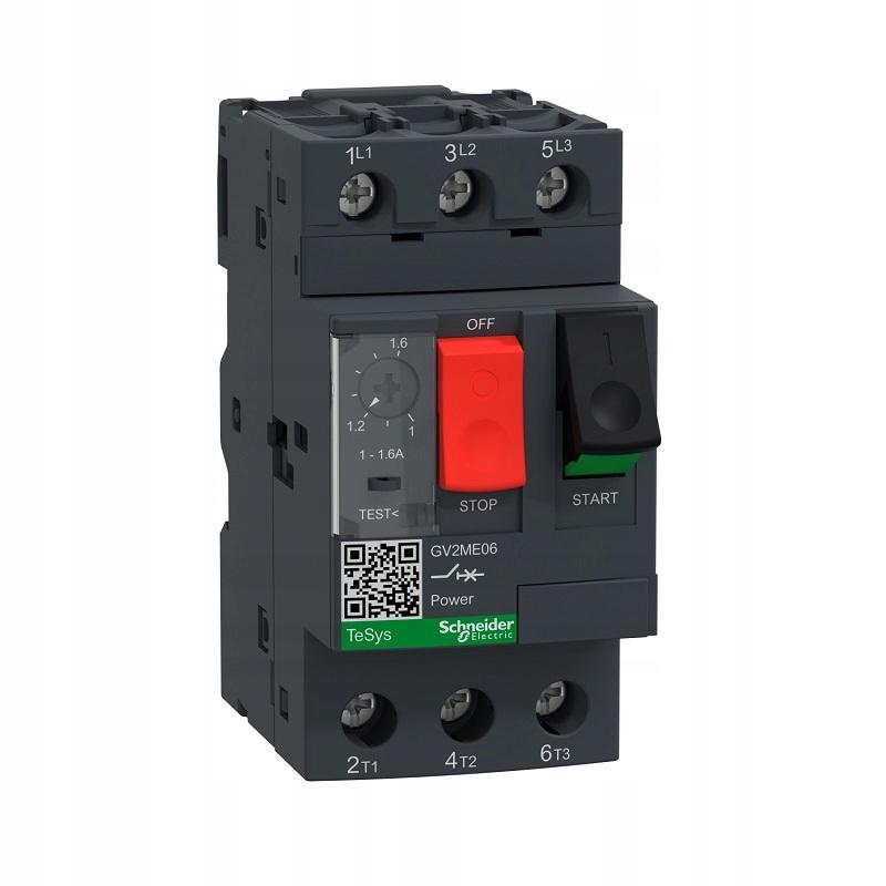 SCHNEIDER ELECTRIC Wyłącznik silnikowy GV2ME..AP 1-1,6A zaciski skrzynkowe