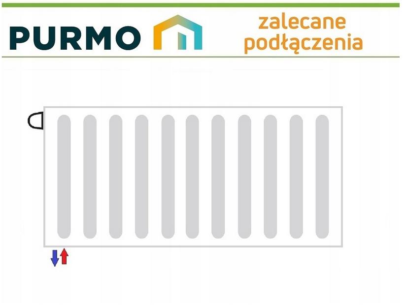 Grzejnik PURMO FCV 22 600x800 PLAN dolny lewy 48h