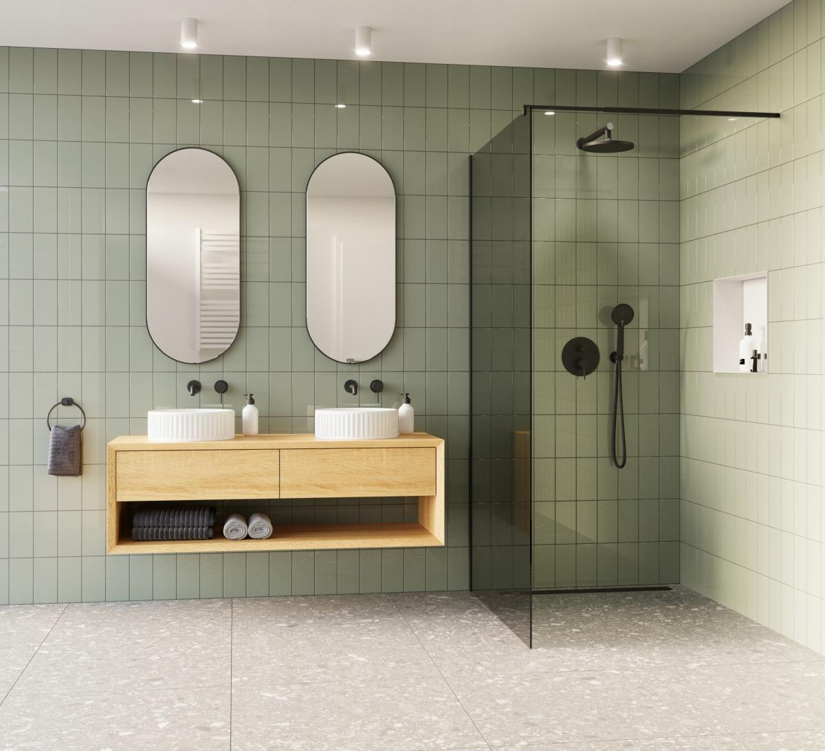 INVENA BATERIA UMYWALKOWA PODTYNKOWA KALITEA INVENA TREND, CZARNA