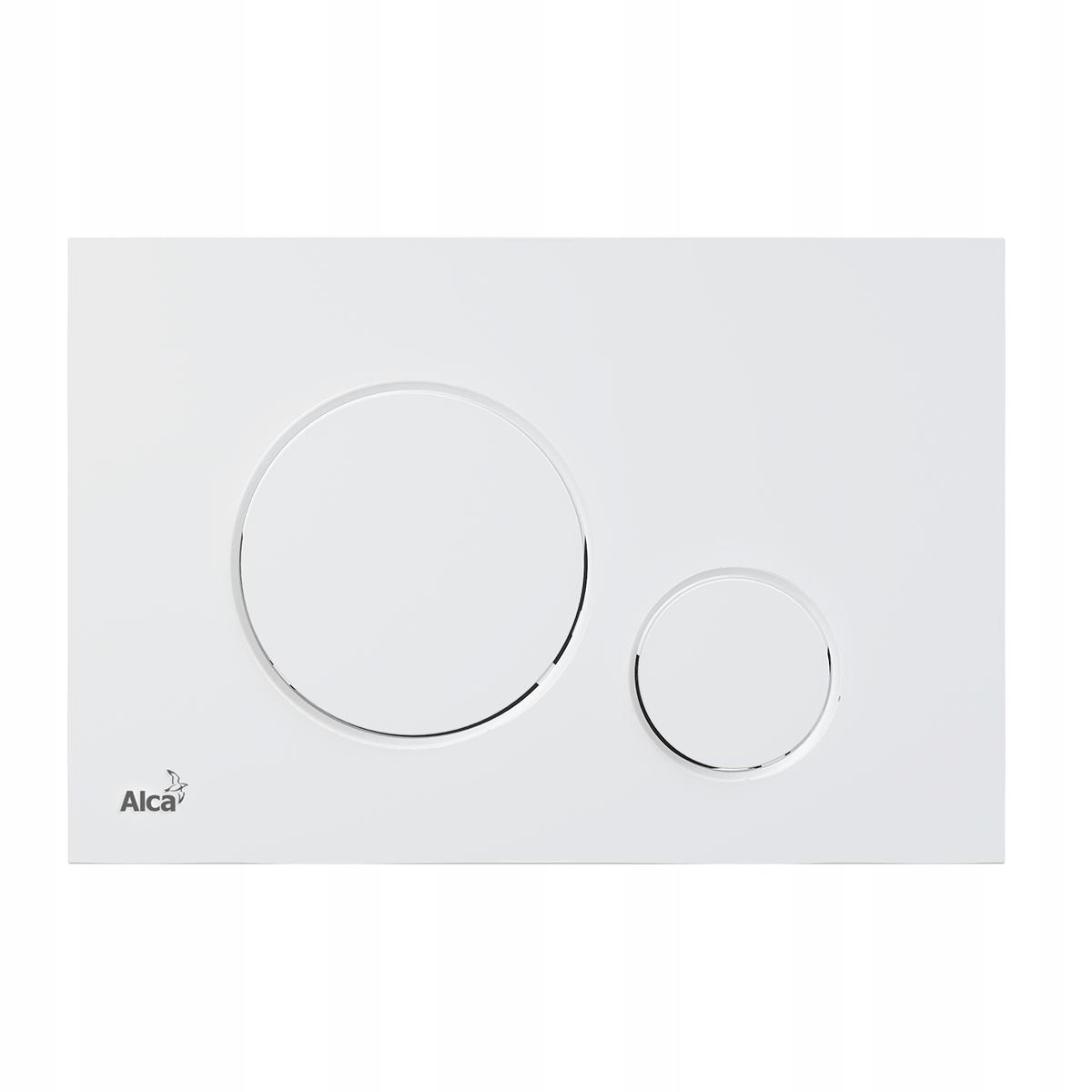 Przycisk sterujący ALCADRAIN THIN do systemów z tworz sztucznego biały MAT