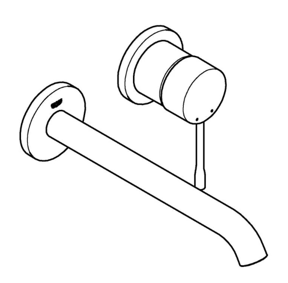 GROHE 2-otworowa Jednouchwytowa Bateria umywalkowa Essence cool sunrise