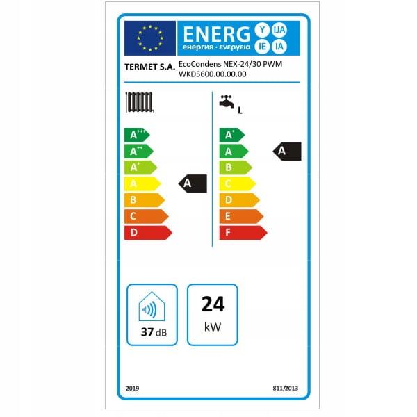 TERMET GAZOWY KOCIOŁ KONDENSACYJNY 2-FUNKCYJNY ECOCONDENS NEX 24/30 KW