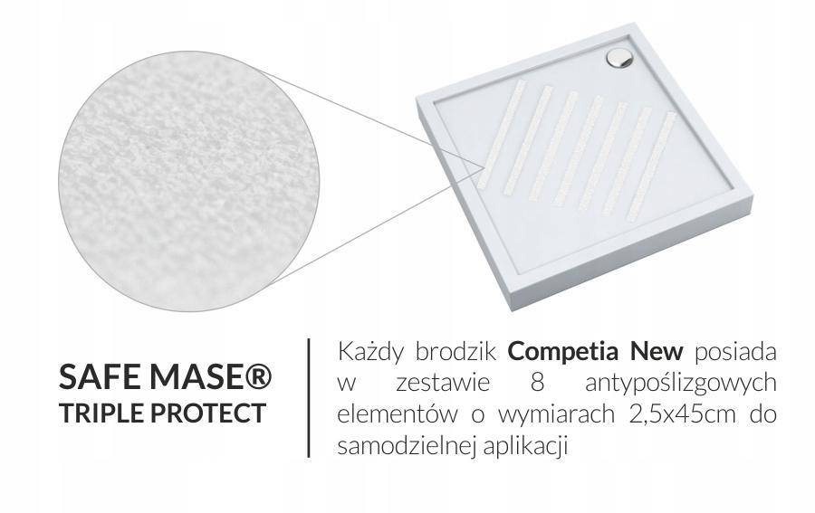 Brodzik akrylowy 3.4631 z zintegrowanym nośnikiem Stabilsound z przeciągnię