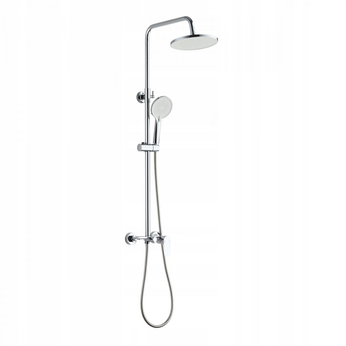 INVENA DESZCZOWNIA Z BATERIĄ NATRYSKOWĄ RIKIA CHROM